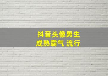 抖音头像男生成熟霸气 流行